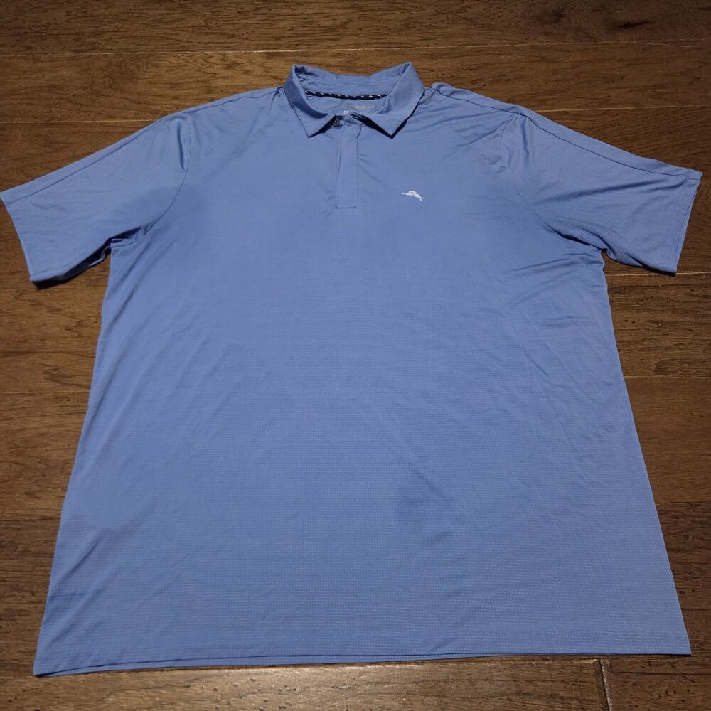 Tommy Bahama Island Zone XLT Blue Palm Desert Oasis 1/4 Zip Polo Shirt